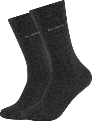 Produktbild von 2er Pack camano ca-Soft Socken Uni 0008 - anthracite 43-46