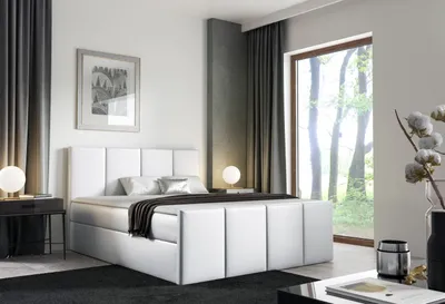 Produktbild von Bett mit Matratze und Lattenrost LOLA – 180x200, weißes  + ER Topper