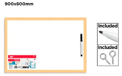 Obrázok produktu pre Biela tabuľa 60x90cm s popisovačom