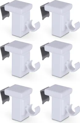Obrázok produktu pre Svorka 6-pack - pre tyče do kaviarne Ø10 mm - okenné rámy 10-27 mm - náhradná svorka Klemmfix - bez vŕtania, skrutkovania, lepenia, jednoduchá montáž