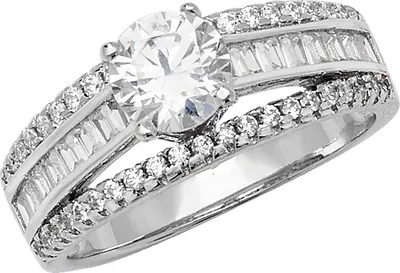 Produktbild von Atemberaubender 925 Sterling Silber Solitär Verlobung Damen - Ring mit Zirkonia, 55 (17.5); TRS22478RSO