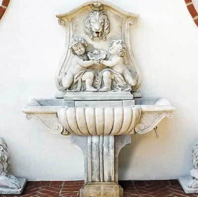 Produktbild von Casa Padrino Luxus Barock Wandbrunnen Grau 119 x H. 158 cm -  Italy
