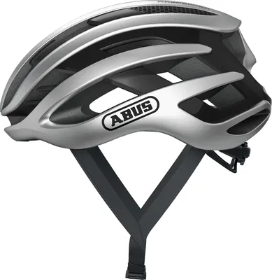 Produktbild von ABUS Rennradhelm AirBreaker - High-End Fahrradhelm für den professionellen Radsport - für Jugendliche und Erwachsene - Helm für Damen und Herren - Silber, Größe M (52-58 cm)