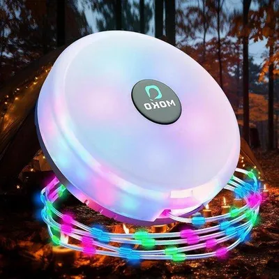 Zdjęcie produktu dla Oświetlenie namiotowe – zwijana lampka kempingowa – przenośna lampa LED z różnymi trybami świecenia – wodoodporna – lampa kempingowa/latarka – dekoracja na zewnątrz i wewnątrz