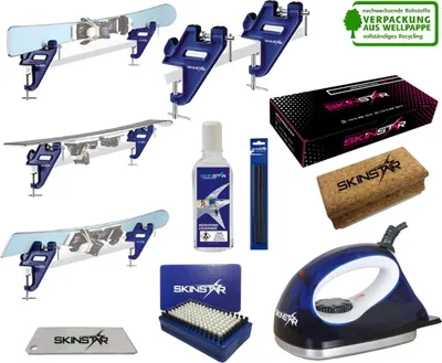 Produktbild von SkinStar Skiwachs Starter Set Skiwax Skispanner mit Belagsausbesserung 8-teilig Ski Wax