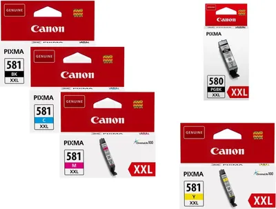 Produktbild von Canon Original PGI-580XXL PGBK+ CLI-581XXL Druckerpatronen 5er-Multipack - BK/C/M/Y/BK