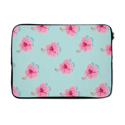 Produktbild von MuchoWow® Laptop Hülle 13 Zoll Blumen - Sommer - Rosa - Muster Laptoptasche - Laptophülle - Sleeve - Rundumschutz