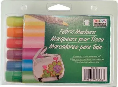 Produktbild von Marvy Uchida Textilstifte Brush Neon Set 6 Stück permanent Farbe