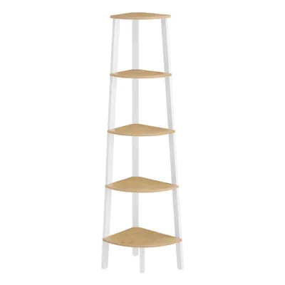 Obrázek produktu pro VASAGLE rohový regál, knihovna, 5 úrovní, v: 159 cm, s ocelovým rámem