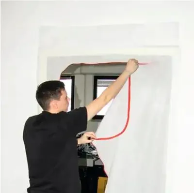 Produktbild von Staubschutztür weiß 1,1 m x 2,4 m