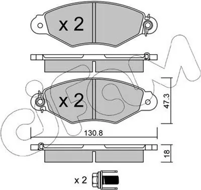 Produktbild von CIFAM Bremsbeläge Satz Vorne Bremsklötze für RENAULT KANGOO (KC0/1) 822-253-0
