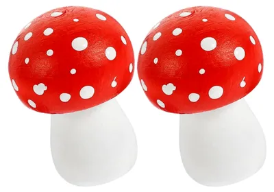 Produktbild von 2 Stück Kleine Holzpilz Deko Kleine Pilzfiguren aus Bruchfestem Holz für Garten Terrasse und Mikrolandschaft
