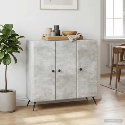 Immagine prodotto di Credenza vidaXL grigio cemento 89 x 34,5 x 80 cm in materiale composito