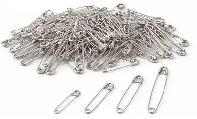 Sicherheitsnadeln 100 Stück, 4 Größen, Metallnadeln