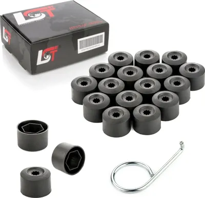 Produktbild von 20x Radschrauben Abdeckkappen Radschraubenkappen 17 mm schwarz für BMW MINI