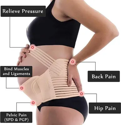 Produktbild von Famanu Schwangerschaftsband - Atmungsaktive Bauchstütze für Schwangere XL