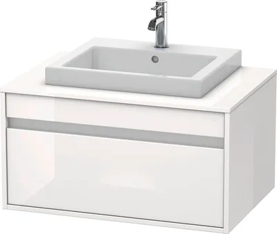 Produktbild von Waschtischunterbau KETHO 550x800x426mm weiß hochglanz weiß hochglanz
