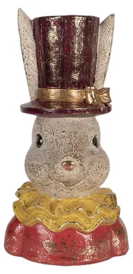 Produktbild von Clayre & Eef Dekorationsfigur Kaninchen 16x13x29 cm Beige Kunststoff