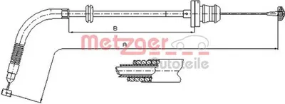 Produktbild von METZGER Gaszug 12.7302 für FIAT PANDA (169) 767/500mm