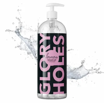 Zdjęcie produktu dla LOOVARA – żel nawilżający do stosunków analnych – Glory Holes 1000 ml – na bazie wody – z pantenolem – lubrykant – bezpieczny dla prezerwatyw – odpowiedni do zabawek analnych – testowany dermatologicznie, Obraz wygenerowany przez AI