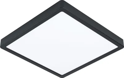 Produktbild von EGLO LED Deckenleuchte Fueva 5, 28,5 cm, 1 flammige Aufbauleuchte aus Stahl und einer Kunststoff Leuchtfläche, Deckenlampe in Schwarz, Weiß, warmweiß