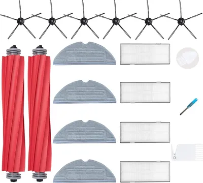 Produktbild von Zimtky Ersatz-Set für Roborock S7 S7 Plus S7 MaxV S7 MaxV Ultra Staubsauger Roboter, 4 Filter, 6 Seitenbürsten, 4 Wischtücher, 1 Hauptbürsten