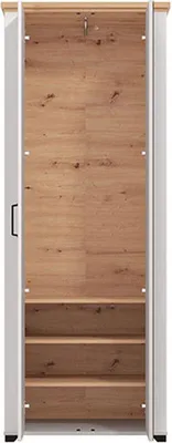 Immagine prodotto di Dmora Guardaroba 2 Ante Vittuone 75x195h cm Bianco, Appendiabiti 3 Ripiani