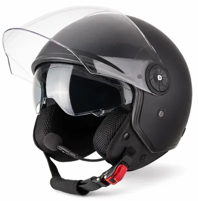 Produktbild von VINZ Tobia Jethelm mit Doppelvisier | Roller Helm Fashionhelm | In Gr. XS-XXL | Jet Helm mit Sonnenblende | ECE 22.06 | Motorradhelm mit Visier - Grau | M (57 - 58 cm)