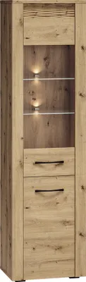 Produktbild von Vitrine in Artisan Eiche Nb. ARTA-131 ohne Beleuchtung, B/H/T: ca. 55/200/40 cm