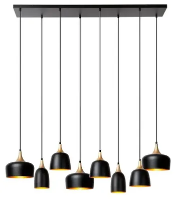 Zdjęcie produktu dla Industrialna lampa wisząca CHAYANNE 05446/08/30 nad stół czarny złoty