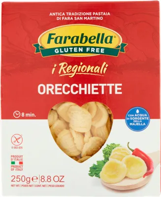 Image de Orecchiette sans gluten, 250 g, marque Farabella