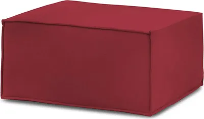 Produktbild von Puff Dagoumé, Ottomane im Wohnzimmer, 100%  Italy, Relaxsessel aus gepolstertem Stoff, Cm 80x70h43, Rot