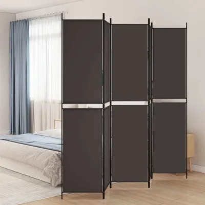 Produktbild von Möbel 5-tlg. Paravent Braun 250x220 cm Stoff - Paravents 350251