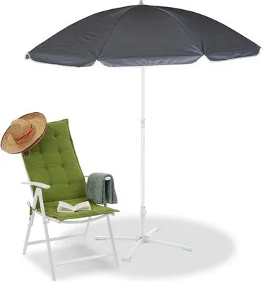 Produktbild von Famanu Strandparasol mit UV-Schutz - Grau