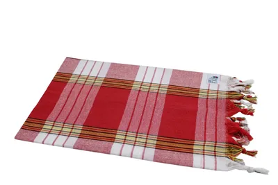 Produktbild von Hamamtuch kariert »Pestemal« Classic Style ca. 80x180 cm rot