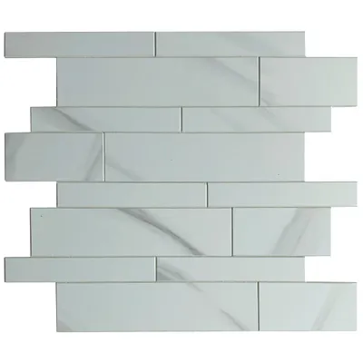 Produktbild von PVC Wandpaneele Selbstklebend 10 Stück White Marble FLLOW Weiß Marmoroptik Wandverkleidung