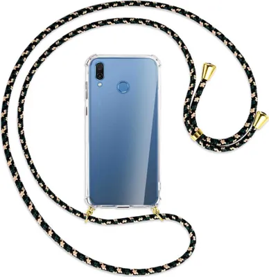 Produktbild von Handykette Backcover-Schutzhülle mit Band (Metall goldfarben) für Honor Play - camouflage