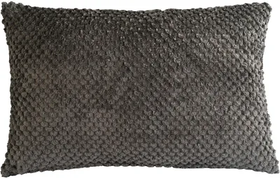 Produktbild von Kissenhülle - 48 x 30 cm - Stahlgrau - mit Reißverschluss - Bubbleoptik