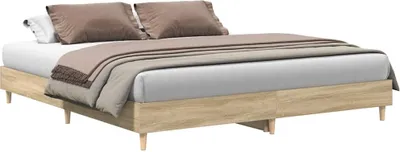 Image de Cadre de lit sans matelas chêne sonoma 200x200 cm