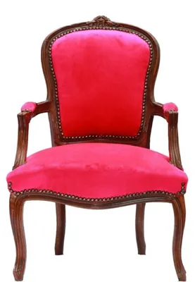 Produktbild von Barock Salon Stuhl Pink / Braun
