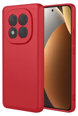 Productafbeelding van MobyDefend Hoesje - Geschikt voor Xiaomi Redmi Note 15 Pro 4G  -  Matte Siliconen Backcover - Framboosrood