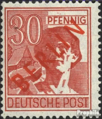 Produktbild von Briefmarken Berlin (West) 1949 Mi 28  postfrisch Rotaufdruck