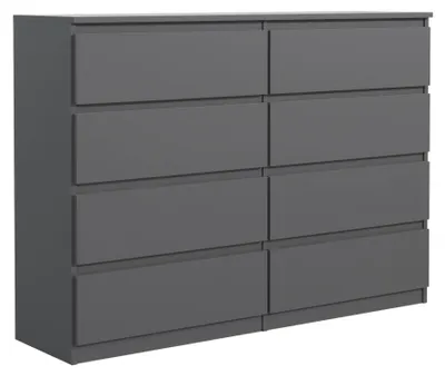 Produktbild von Quadro Kommode, 8 Schubladen, 138 cm. Variante: Farbe Anthrazit, Größe 138x39x101