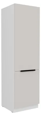 Produktbild von Küchen Hochschrank 60 cm COMO Kaschmir beige matt + Weiß matt Küchenzeile Küchenblock Küche Einbauküche