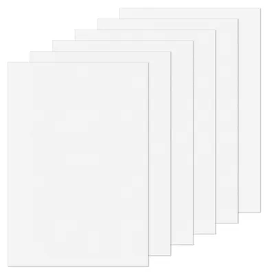 6 Polystyrolplatten, 21x29,7 cm, 1 mm, weiß, matt