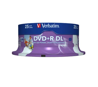 Obrázek produktu pro Verbatim Dvd Dl 8.5Gb 8X Iw (25) Sp