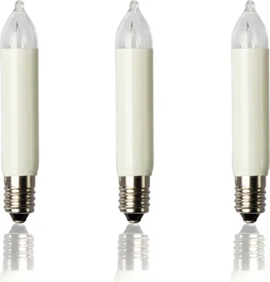 Produktbild von Ersatzkerzen 34V 3W, 3Stk Kleinschaftkerzen E10, 7 Brennstellen außen 939033