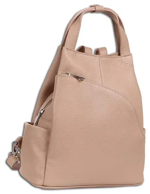Produktbild von Toscanto Damen Cityrucksack Leder Rucksack rosa OTT613RA