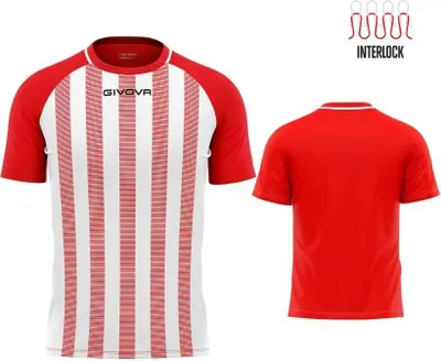 Produktbild von Sport-T-Shirt Givova Rugby Rot-Weiß Rot - M