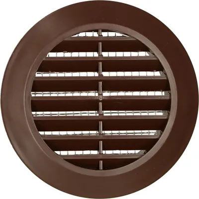 Productafbeelding van Ventilatierooster Rond - Afvoerrooster Insectenhor - Luchtuitwisseling Garanderen - Met Insectenhor - 60 mm - Bruin